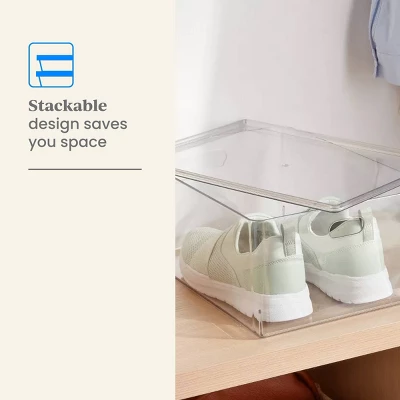 11L Stacking Clear Bin With Lid - Brightroomâ„¢ - Image 3