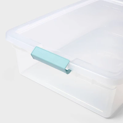 32qt Clear Storage Bin With Latches - Brightroomâ„¢ - Image 2