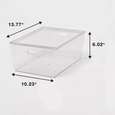11L Stacking Clear Bin With Lid - Brightroomâ„¢ - Image 4