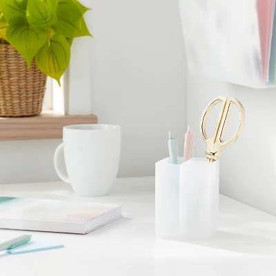 Plastic Pencil Holder Clear - Brightroomâ„¢: Desk Organizer & Pencil Cup For Office & Stationery Organization