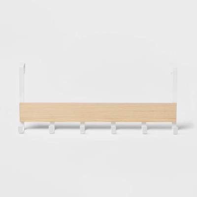 Large Over The Door Hook With Wood 6 Hooks - Brightroomâ„¢ - Image 5