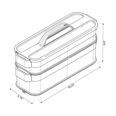 6pc Click In Place Slim Toolbox Kit Plastic Storage Home And Office Organization - Brightroom™​ - Image 11
