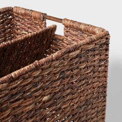 Woven Abaca Folding Lidded Cube Brown - Brightroomâ„¢ - Image 2
