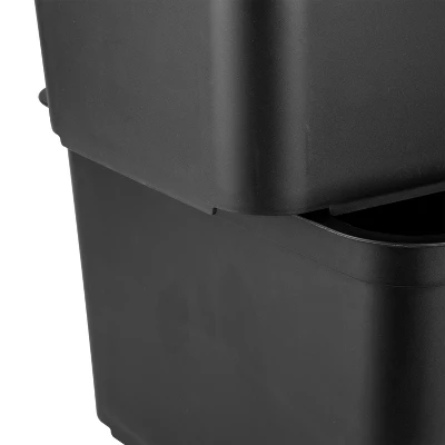 26.2qt Heavy Duty Storage Bin - Brightroomâ„¢: Black Plastic, Stackable & Portable, Universal Storage Solution - Image 6