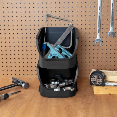 8.9qt Open Front Stackable Storage Bin - Brightroomâ„¢ - Image 2