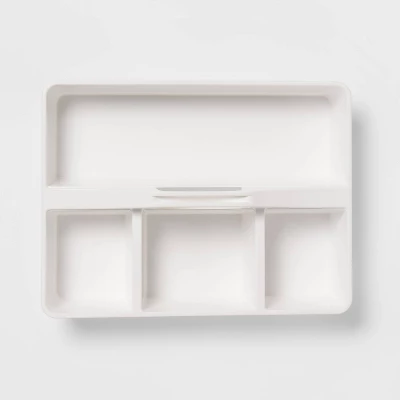 Divided Caddy Organizer White - Brightroomâ„¢: Utility Storage Cart, Polypropylene, Universal Storage, 1 Year Warranty - Image 2