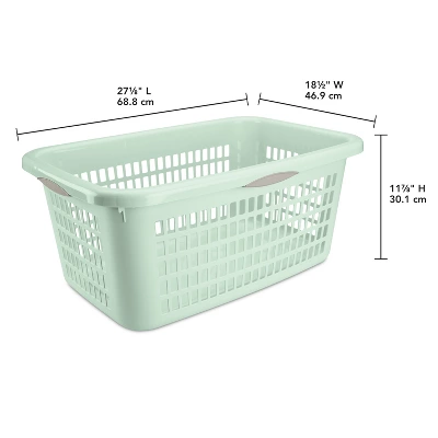 2bu Laundry Basket Green - Brightroomâ„¢: Portable Plastic Clothes Organizer With Built-In Handles, 70.4L Capacity - Image 5
