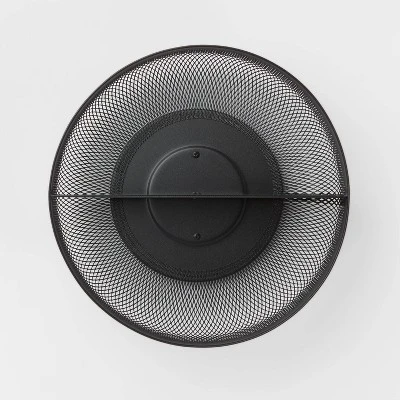 11" Metal Mesh Turn Table Black - Brightroomâ„¢: Portable Steel Storage & Organization Bin, No Assembly Required - Image 2