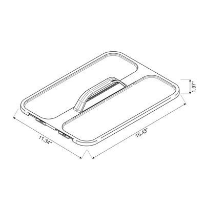 Click In Place Large Lid With Handle For Plastic Storage Bins For Home And Office Organization White - Brightroomâ„¢ - Image 9