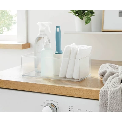 12" X 6" X 4" All Purpose Storage 1/2 Storage Bin - Brightroomâ„¢: Clear Plastic Decorative Container, No Assembly Required - Image 5