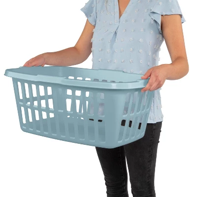 1.5 Bu Laundry Basket Pewter Aqua - Brightroomâ„¢ - Image 4