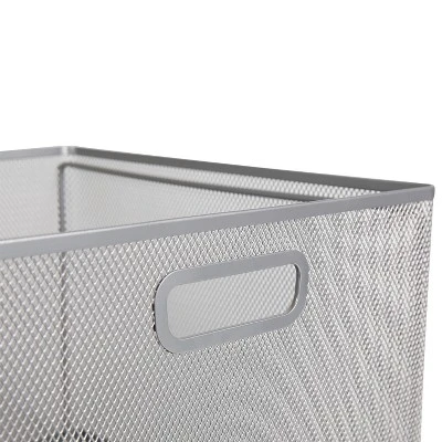 Mesh Crate File Box 10"x14"x 13.25" Silver - Brightroomâ„¢ - Image 2
