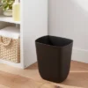 3gal Open Vanity Waste Basket Black - Brightroom™: Compact Matte Plastic Indoor Trash Can, Small Size, Bathroom Use