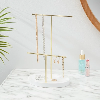 Two Bar Jewelry Organizer Brass - Brightroomâ„¢
