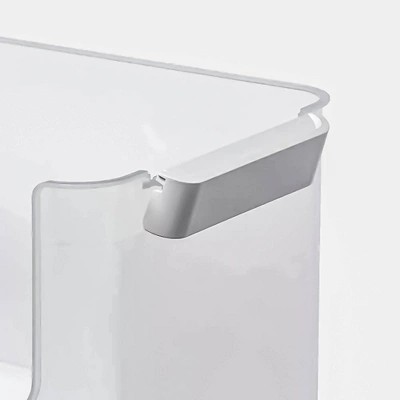 Click In Place 20.7qt Clear Open Front Plastic Storage Bin For Home And Office Organization White Latch - Brightroomâ„¢ - Image 3