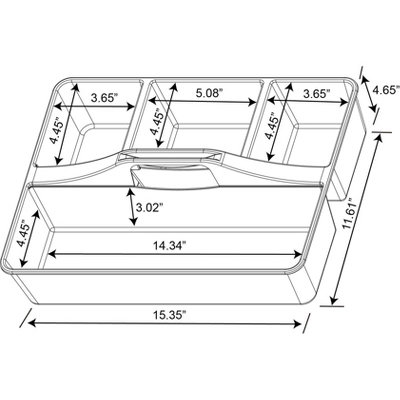 Divided Caddy Organizer White - Brightroomâ„¢: Utility Storage Cart, Polypropylene, Universal Storage, 1 Year Warranty - Image 4
