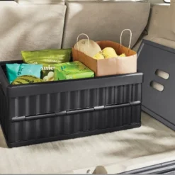 Easy Assembly Hard Sided Bins Black - Brightroomâ„¢: Universal Utility Storage, 50% Recycled Plastic, 3622 Volume Capacity