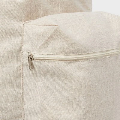 Canvas Backpack Laundry Bag - Brightroomâ„¢: Linen Backpack Hamper, 50L Capacity, Multipurpose, Beige, 1 Handle - Image 3
