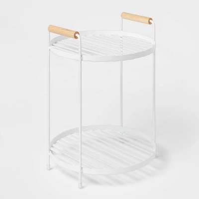 Round Vanity Organizer With Wood Handles - Brightroomâ„¢ - Image 3