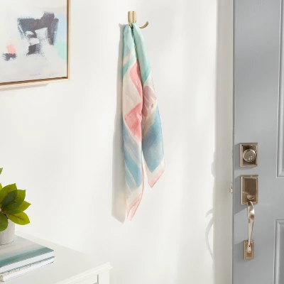 Modern Octopus Double Hook Gold - Brightroomâ„¢: Cast Aluminum Towel Hook, Gold Plated Decorative Bathroom Accessory