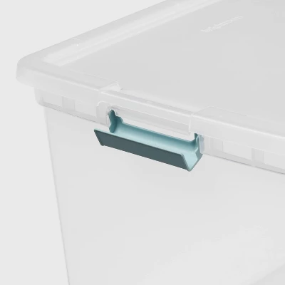 86qt Deep Storage Bin Clear With Latches - Brightroomâ„¢ - Image 2