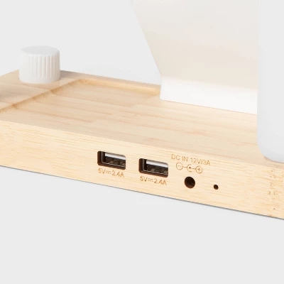 Desk Lamp With Wireless Charging And Storage (Includes LED Light Bulb) - Brightroomâ„¢: Table Lamp, Desk Organizer, USB Port - Image 3