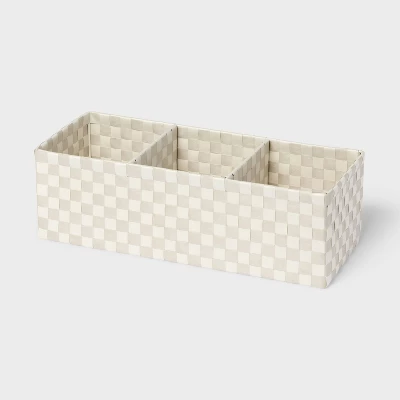 Woven Plastic 3 Compartment Bin - Brightroomâ„¢ - Image 5